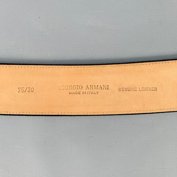 GIORGIO ARMANI Black Suede Covered Buckle Belt main image 4